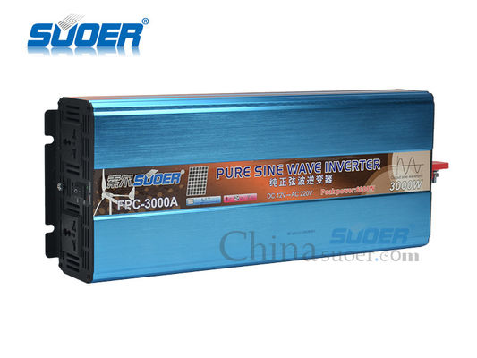 Suoer บริสุทธิ์คลื่นไซน์อินเวอร์เตอร์ 12V บริสุทธิ์อำนาจไซน์อินเวอร์เตอร์ 3000W เหมาะสำหรับสภาพอากาศ