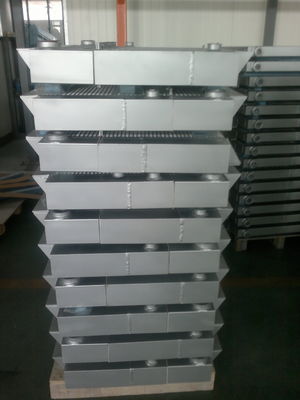 Aluminium brazed Plat Dan Fin Heat Exchanger, kompresor sekrup udara dingin minyak